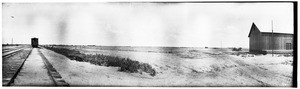 Panoramic view of a railroad track in the Imperial Valley