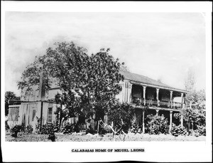 Adobe home of Miguel Leonis in Calabasas, ca.1915