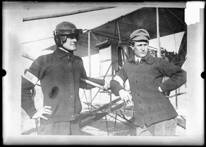 Pilots Engle and William Hoff at the Dominguez Hills Air Meet, 1912