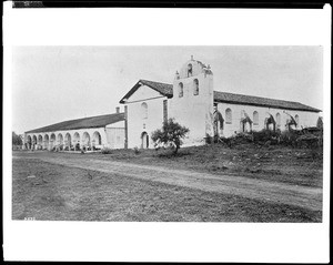 Exterior view of the Mission Santa Inez, ca.1904