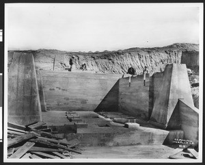 Foundation of a Pacific Western Oil Company oil well, 1931