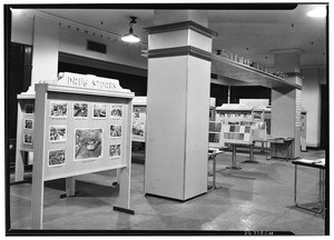 Store equipment display in the basement of the Los Angeles Chamber of Commerce building, ca.1938