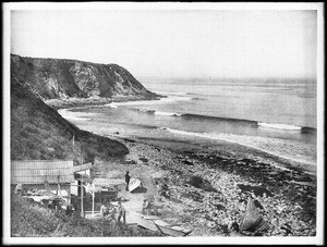 Homes of fishermen in California