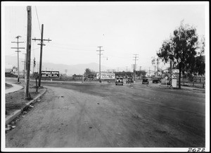 View of Valley Boulevard, showing billboards