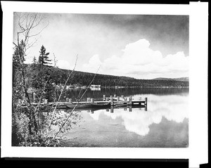 Boat landing at a tavern in Lake Tahoe, ca.1910