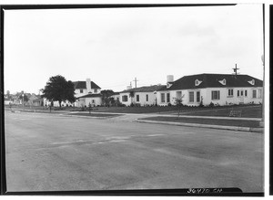 Exterior view of houses on a residential street in Los Angeles