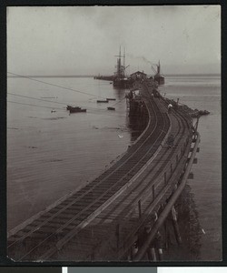 View of Port Harford wharf, San Luis Obispo County, ca.1905