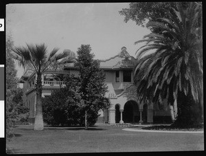 Exterior view of the Gail Borden residence in Alhambra