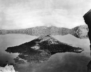 Crater Lake Island in Crater Lake, Oregon, ca.1907