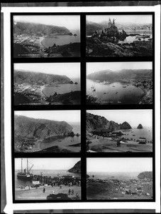 Eight panoramic views of Avalon harbor, ca.1900