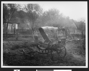 General M.G. Vallejo's old carriage at Sonoma, 1903