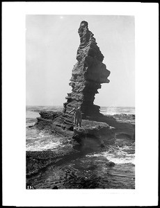 Rock formation at Point Fermin, San Pedro, ca.1891