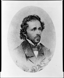 Portrait drawing of Colonel John Charles Fremont as he looked on his first trip across the continent in 1824