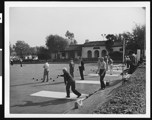 Lawn bowling in Beverly Hills, ca.1930