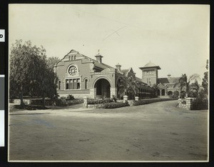 Exterior view of the Smiley Library, ca.1900