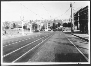 Eastward view of Third Street toward Boylston Street, after widening, straightening and improving the street, ca.1931