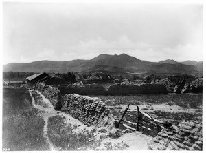 General view of Mission Asistencia of San Antonio at Pala, California, from the rear, ca.1903