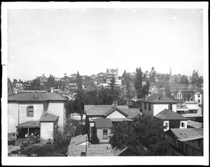 Panoramic view of Bunker Hill from the vicinity of Broadway and Third Street, ca.1888