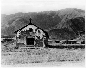 Exterior view of Pauna Indian Church, ca.1880