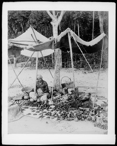 Aztec market woman near Mexico City, Mexico, ca.1905