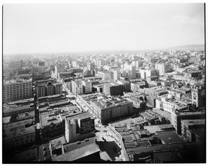 Birdseye view of downtown Los Angeles