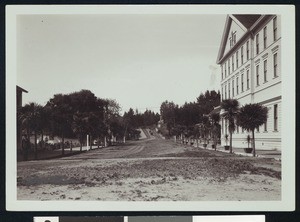 Looking north on Monterey Avenue showing the Capitola Hotel, Capitola, Santa Cruz County, ca.1900