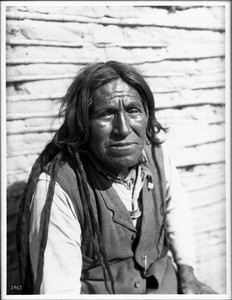 Yuma Indian man wearing a vest, ca.1900