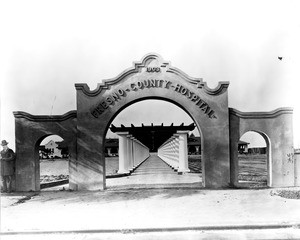 Entrance to the Fresno County Hospital, ca.1910