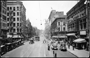 View of Broadway looking north from 2nd Street, Los Angeles, ca.1924