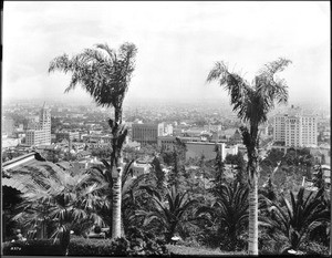 View of Hollywood, looking south from Hollywood Hills, 1928