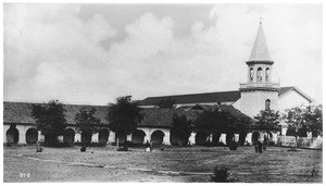 Church and arches of Mission San Juan Bautista, ca.1889-1902