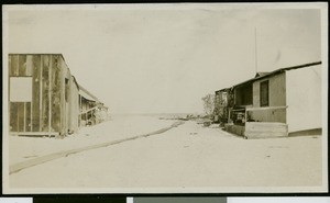 Several buildings built in the sand, San Pedro, ca.1985