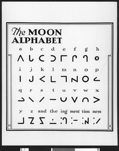 Moon alphabet, ca.1932