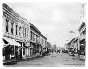 View of a commercial street in San Luis Obispo, ca.1905