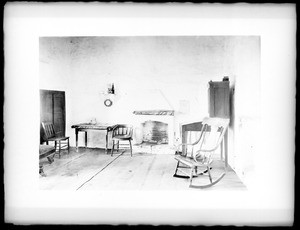 Sala or sitting room of the padres at the Mission San Juan Capistrano, 1899