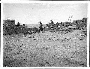 Snake priests out at sunrise to hunt for ceremonial snakes on first day of Snake Dance Ceremony at the pueblo of Oraibi, Arizona, 1898