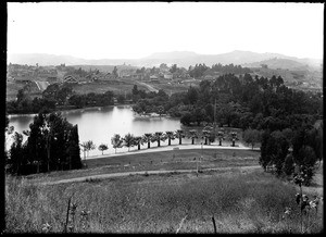 Birdseye view of the Echo Park District looking north towards Hollywood from Mrs. Stetson's residence