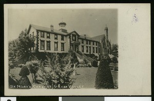 Nevada County Views, showing St. Mary's Convent at a distance, ca.1910