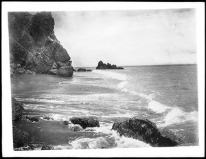 View of Seal Rock along the coast of Santa Catalina Island, 1905