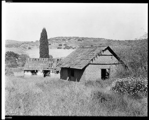 Two houses on the winder cattle pasture of Mission San Luis Rey, ca.1900