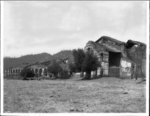 View from the east of the entire front of Mission San Antonio de Padua, ca.1903