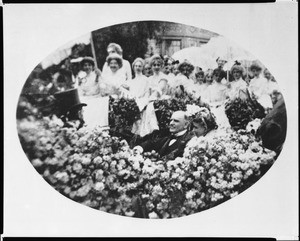 President McKinley and wife in the parade of the Los Angeles Fiesta, 1901