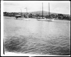 Two ships in San Pedro harbor, ca.1905