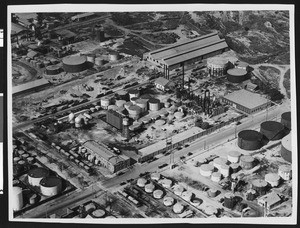 Birdseye view of the Jameson Oil Refinery, ca.1940