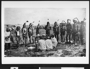 Sioux Indian war council, ca.1891