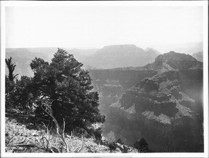 View from the north rim of the Grand Canyon looking southeast, ca.1900-1930