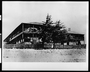 Exterior view of the large adobe of Bernardo Yorba , ca. 1893