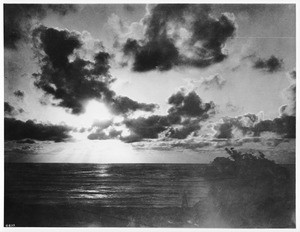 Moonlight on the Pacific Ocean in Newport, Oregon, ca.1900/1950