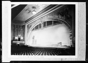 Interior of Shrine Temple (later Shrine Auditorium) showing stage, February 1926