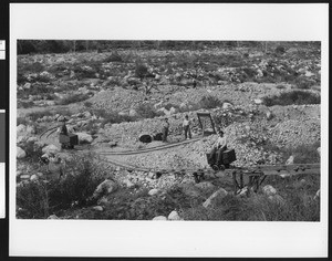 Men working on the aqueducts